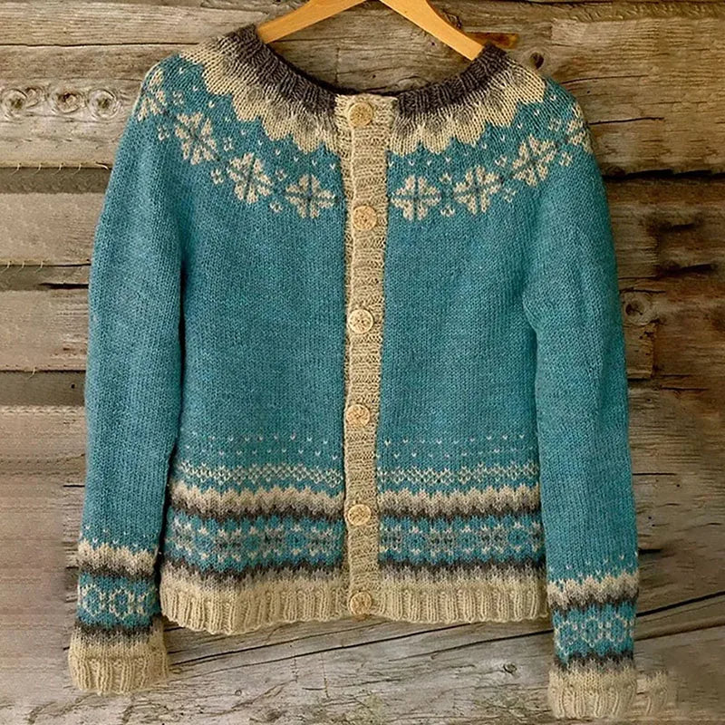Allaira™ - Retro Icelandic Cardigan