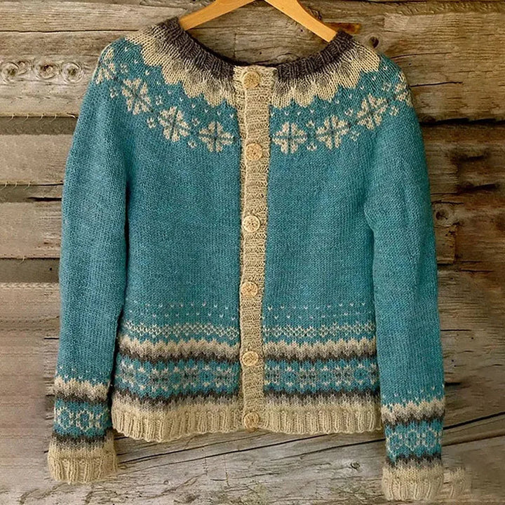 Allaira™ - Retro Icelandic Cardigan