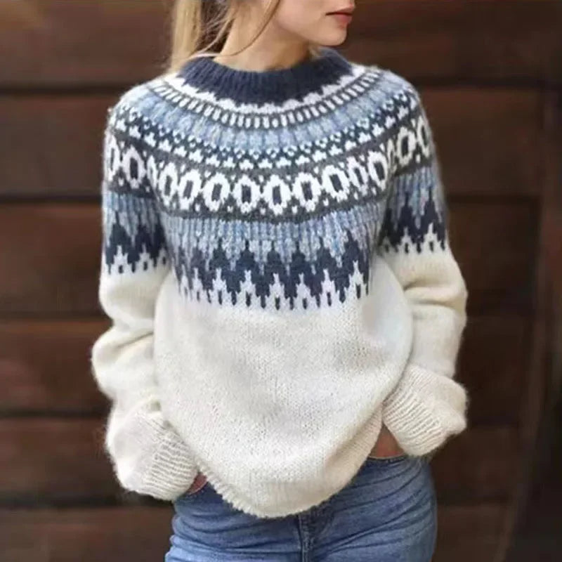 Maecey™ - Retro Icelandic Knit Sweater