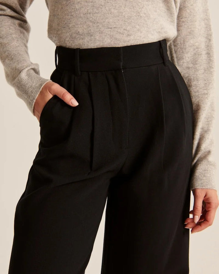 Custom Fit Wide-Leg Trousers