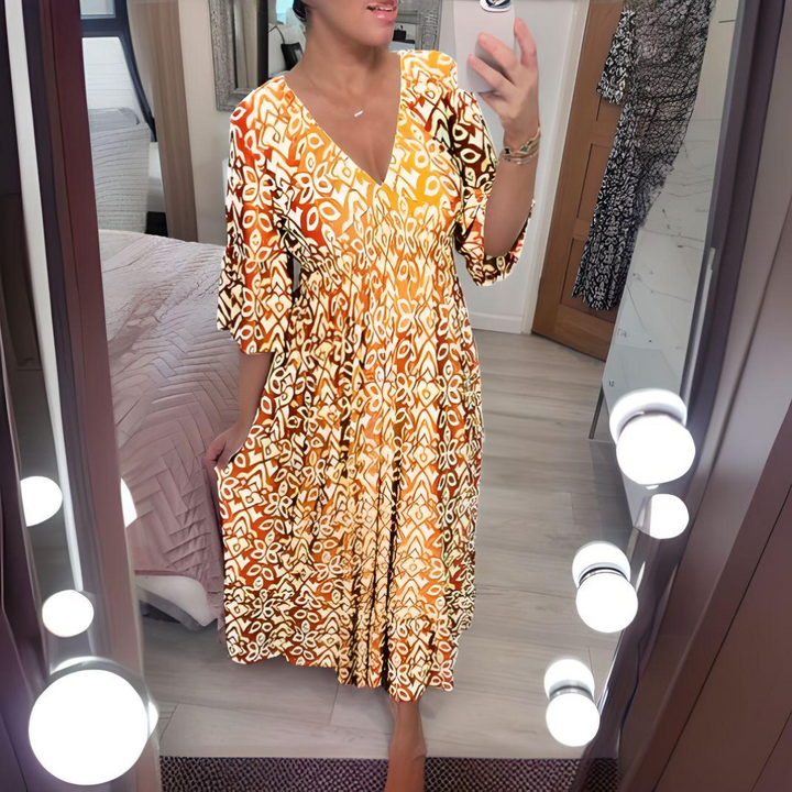 Isabella™ - Bohemian Print Dress