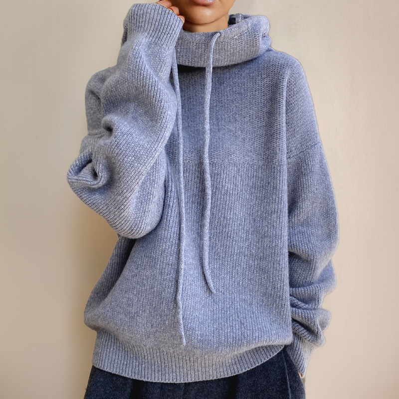 Eva™ - Cozy Drawstring Knit Sweater