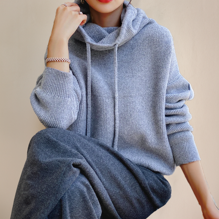 Eva™ - Cozy Drawstring Knit Sweater