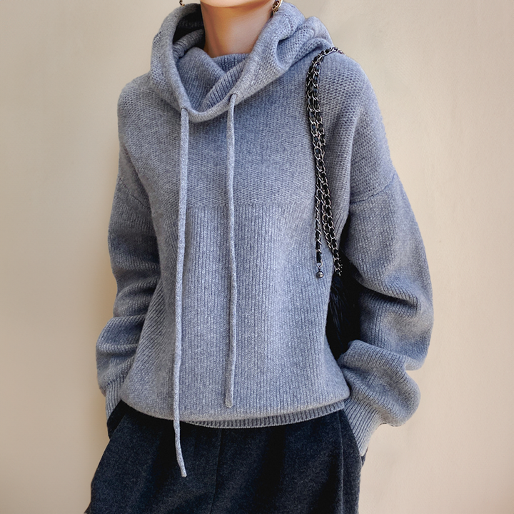 Eva™ - Cozy Drawstring Knit Sweater