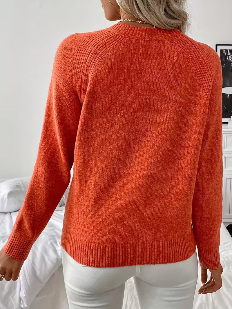 Hilarina™ - Cozy Long Sleeve Knit Sweater