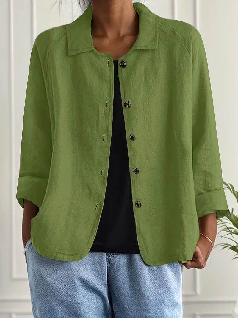 Marilla™ - Lightweight Linen Blend Shirt Jacket