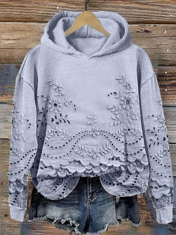 Saska™ - Floral Embroidered Hoodie