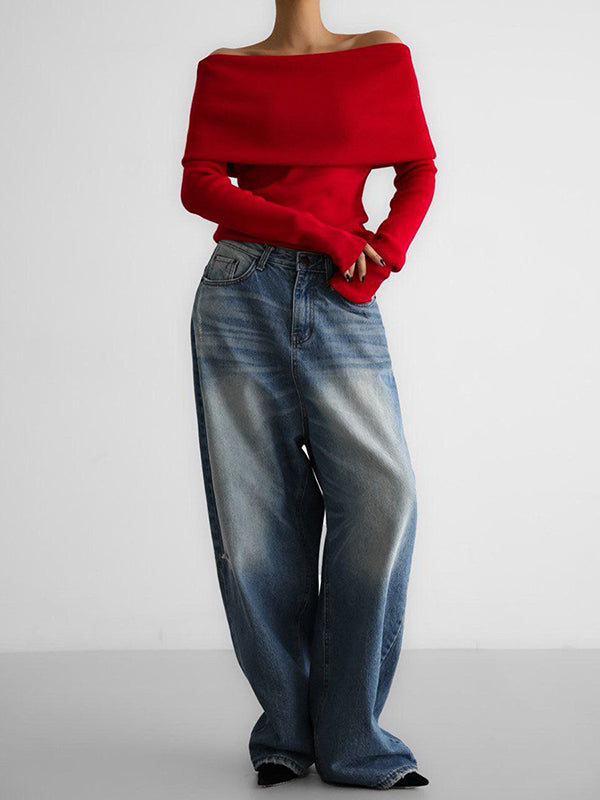 Erica™ - Off-Shoulder Elegance Sweater