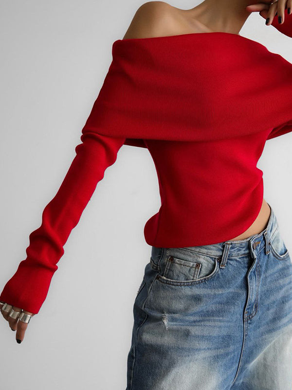 Erica™ - Off-Shoulder Elegance Sweater