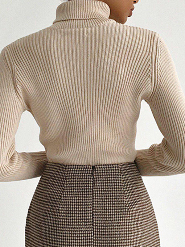 Celeste™ - Ribbed Turtleneck Knit Sweater