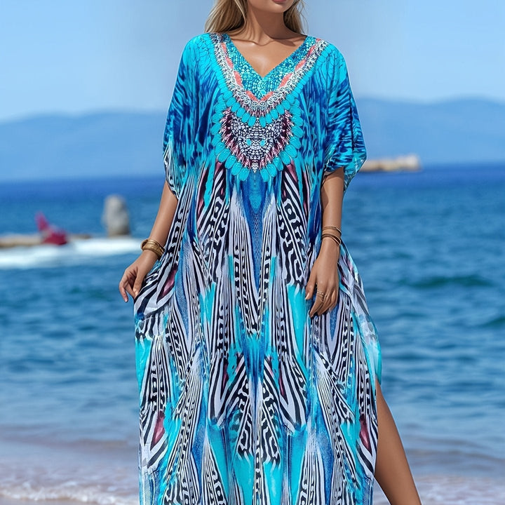 Viola™ - Coastal Breeze Kaftan Dress