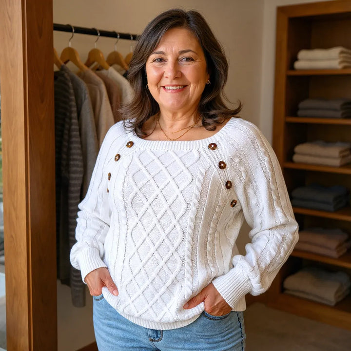 Elaine™ - Cozy Cable Knit Sweater