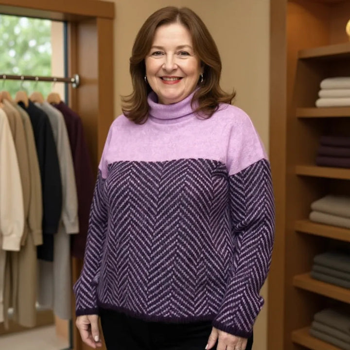 Lila™ - Cozy Chevron Sweater