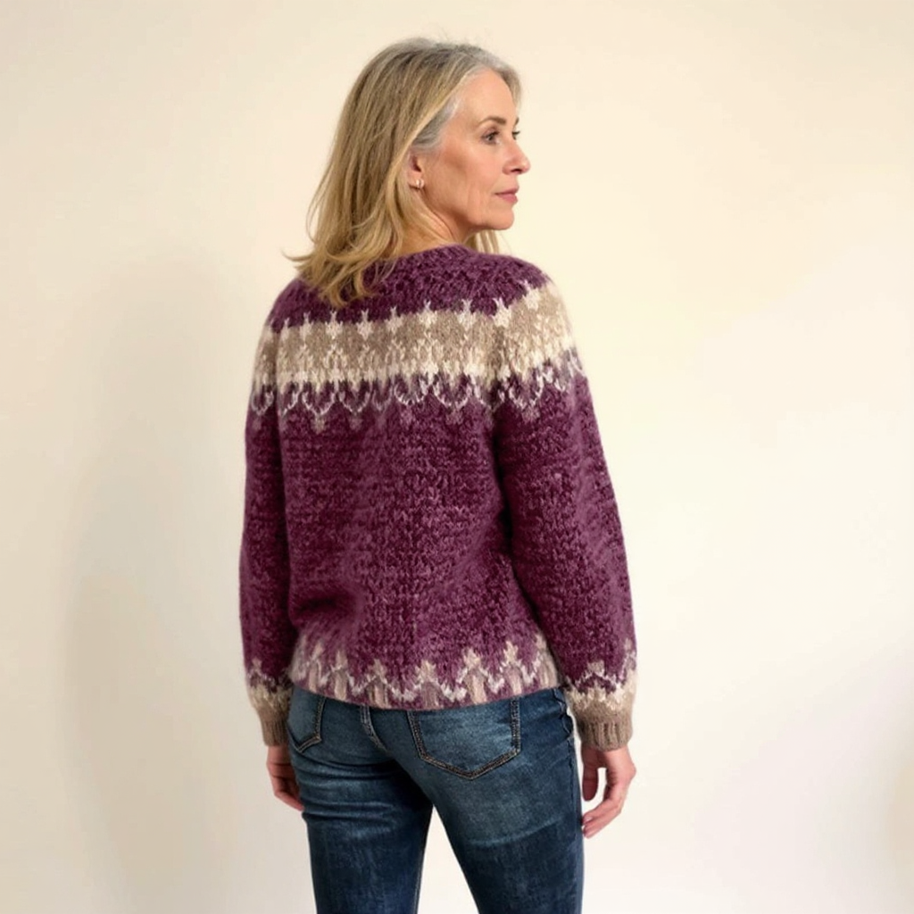 Samantha™ - Retro Icelandic Knit Sweater