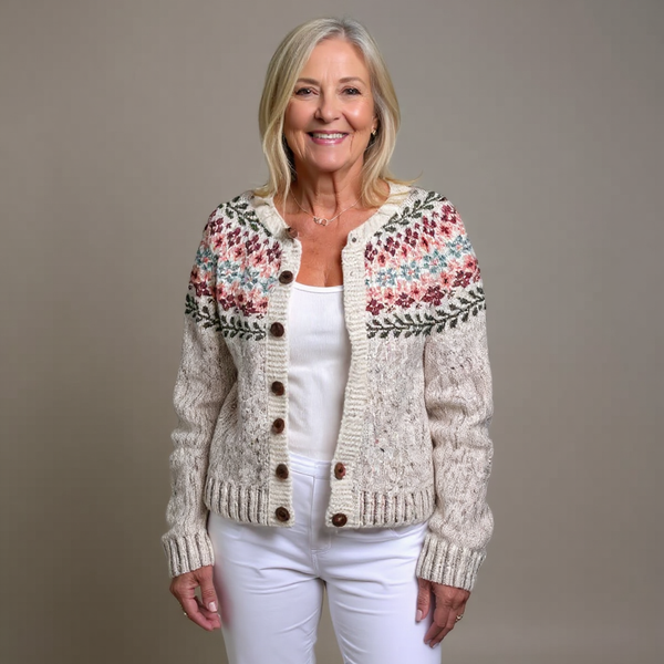 Madelyne™ - Retro Icelandic Cardigan