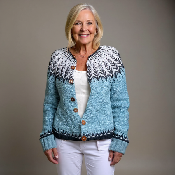 Clara™ - Retro Icelandic Cardigan