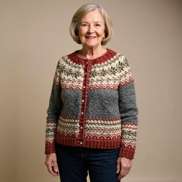 Atasha™ - Retro Icelandic Cardigan