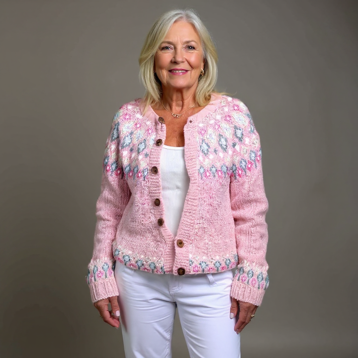 Hazel™ - Cozy Pink Cardigan