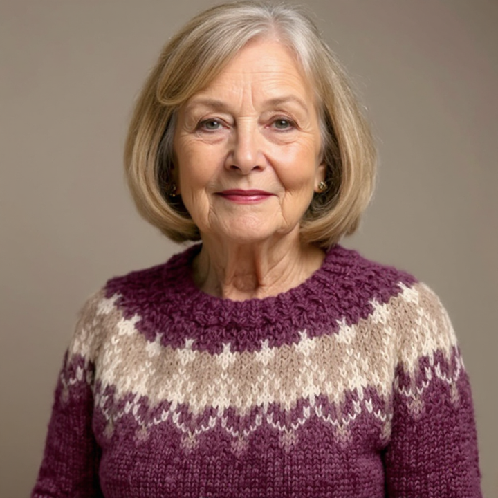 Samantha™ - Retro Icelandic Knit Sweater