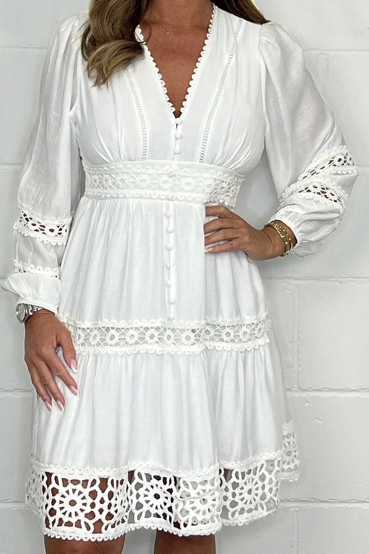 Rebecca™ - Boho-Chic V-Neck Dress