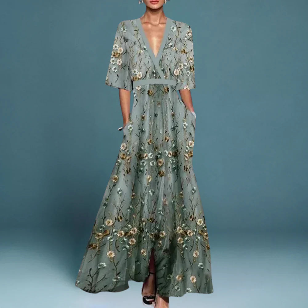 Gemma™ - Elegant Floral Dress