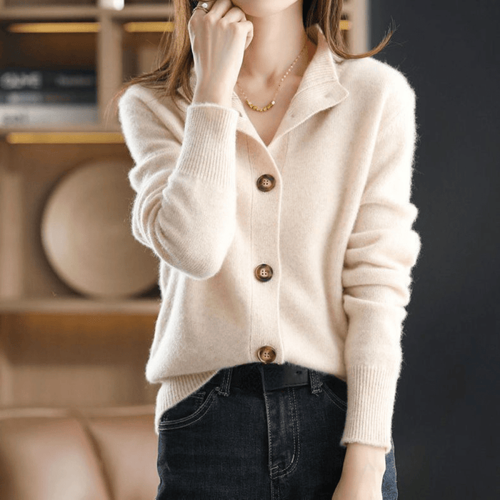 Anny™ - Opulent Cashmere Knit Cardigan