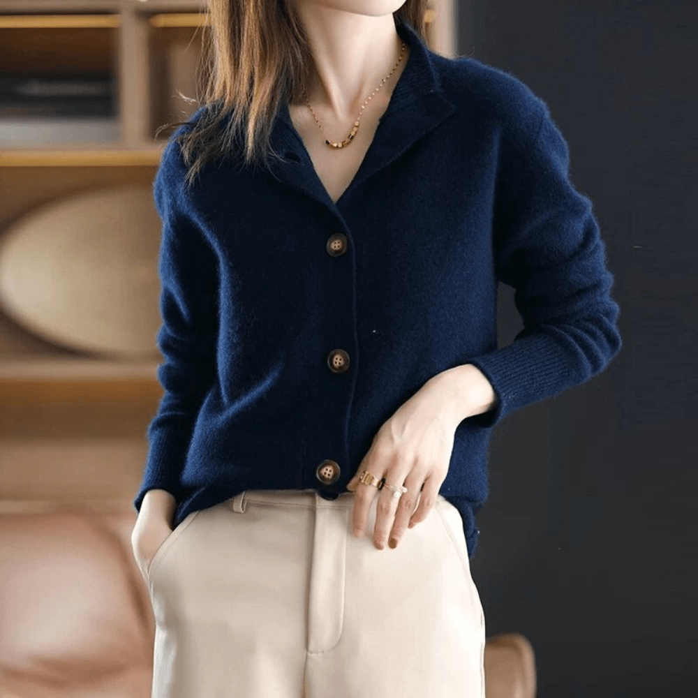 Anny™ - Opulent Cashmere Knit Cardigan