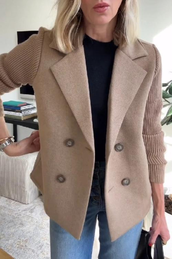 Sorelle™ - Chic Knit-Sleeve Jacket