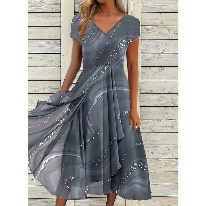 Naomi™ - V-Neck Midi Dress