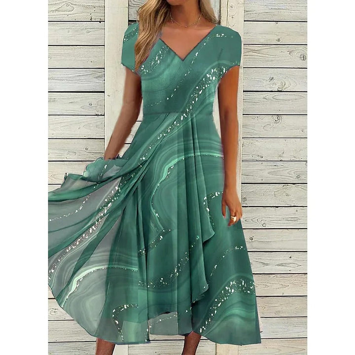 Naomi™ - V-Neck Midi Dress