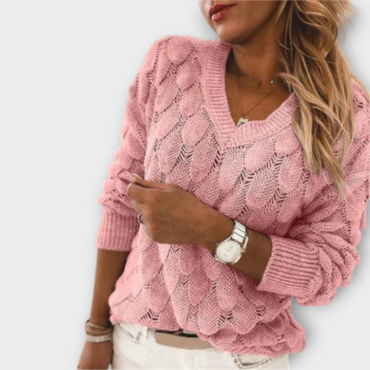 Noemier™ - V-Neck Knit Sweater