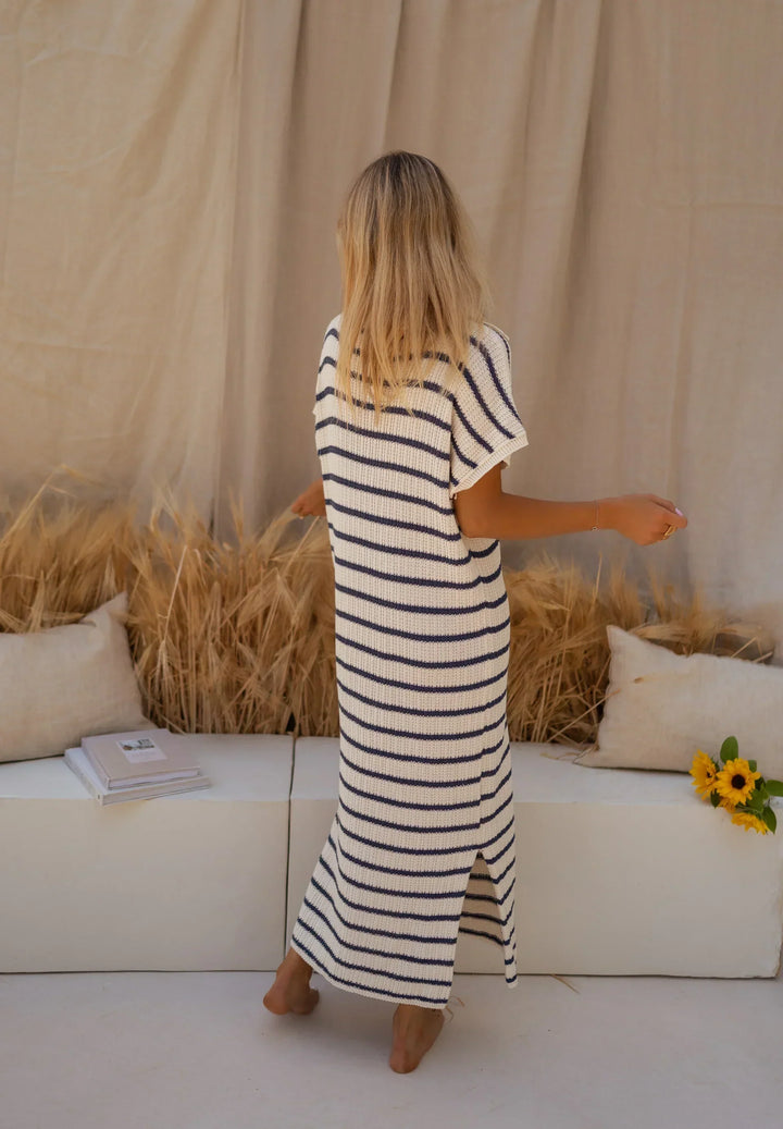 Helen™ - Timeless Striped Knit Summer Dress