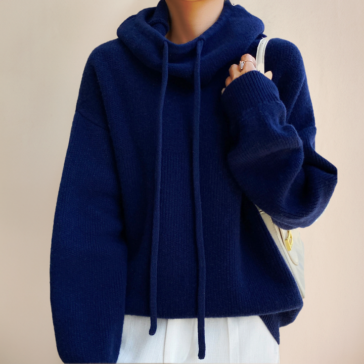Eva™ - Cozy Drawstring Knit Sweater
