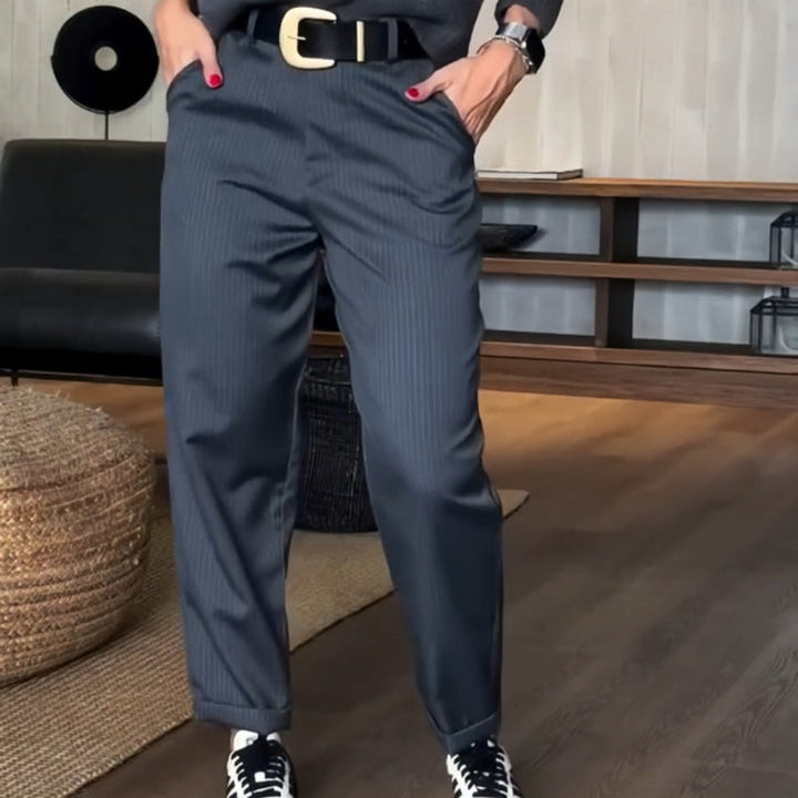 Aveline™ - Classic High-Waist Straight Leg Trousers