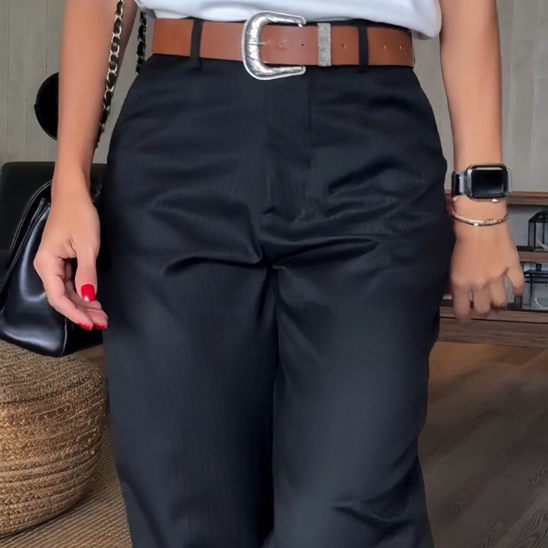 Aveline™ - Classic High-Waist Straight Leg Trousers
