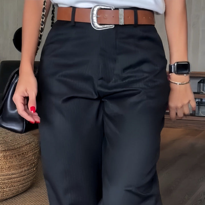 Aveline™ - Classic High-Waist Straight Leg Trousers