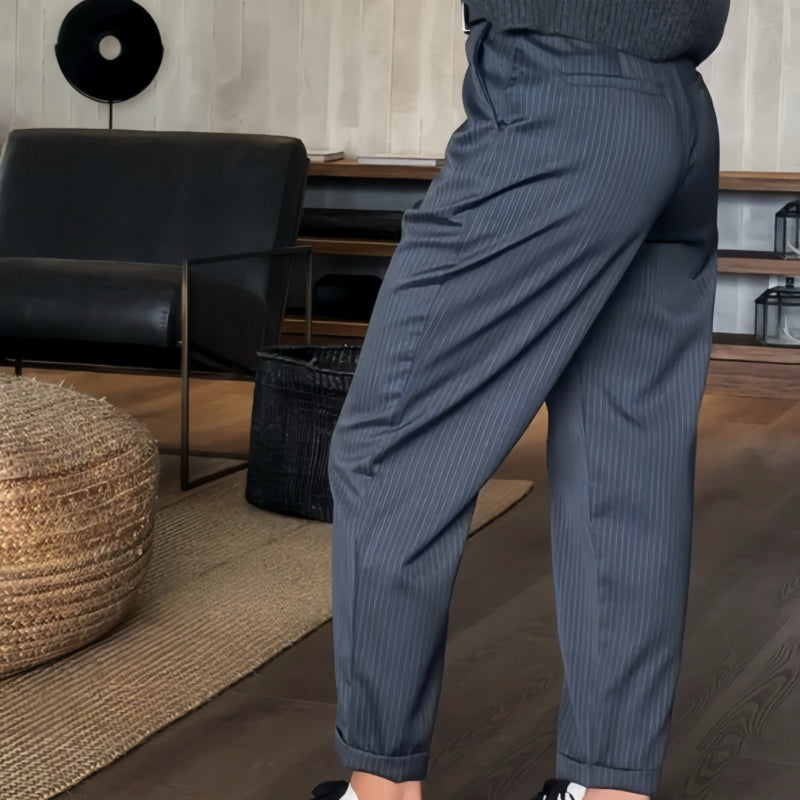 Aveline™ - Classic High-Waist Straight Leg Trousers