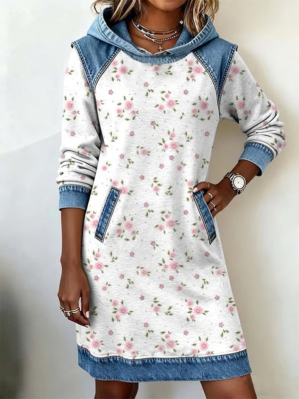 Blossom™ - Women's Pink Floral Patchwork Dress for Breast Cancer Awareness