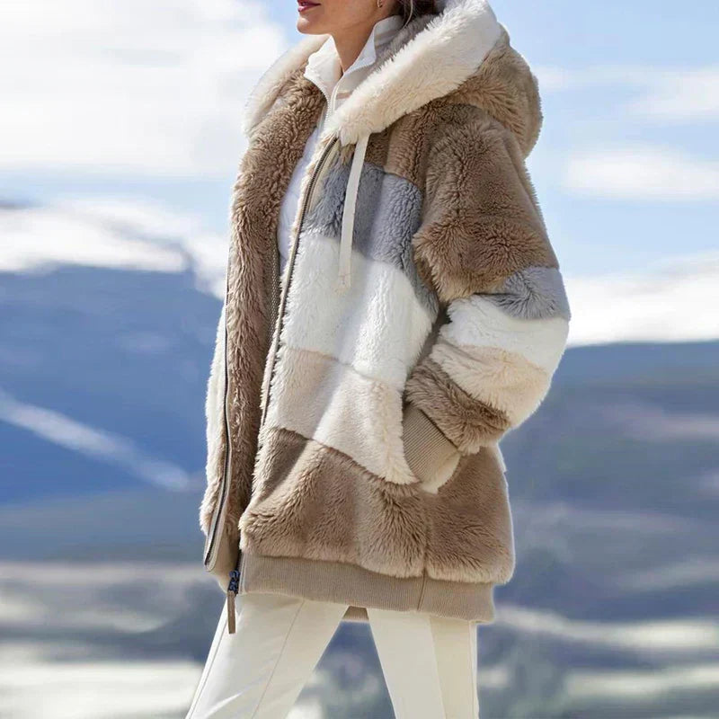 Frances™ - Women's Hooded Winter Jacket with Zipper