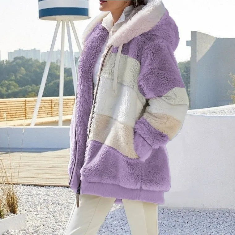 Frances™ - Women's Hooded Winter Jacket with Zipper
