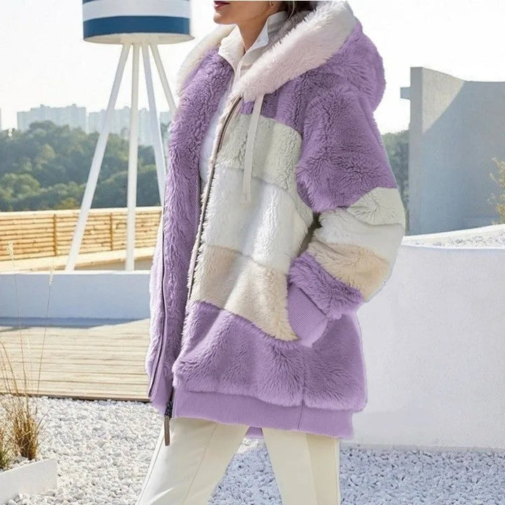 Frances™ - Women's Hooded Winter Jacket with Zipper